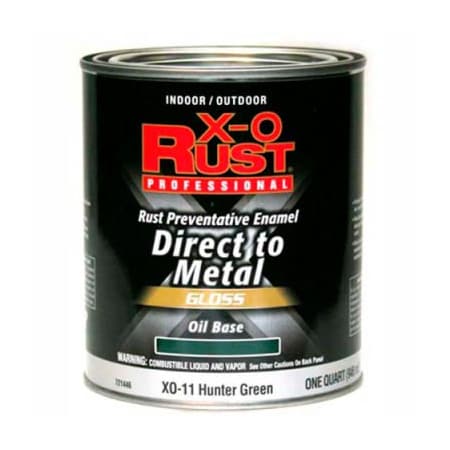 General Paint Interior/Exterior Paint, Gloss, Oil Base, Hunter Green, 1 qt 721446